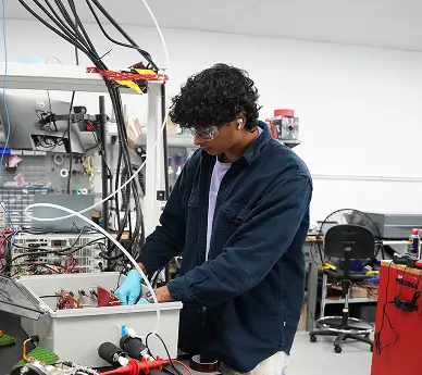 Team members outdoors