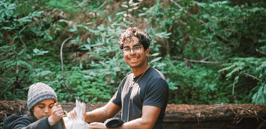 Team members outdoors