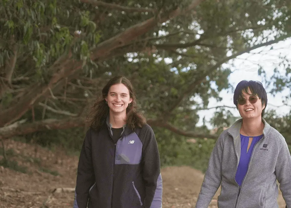 Team members outdoors