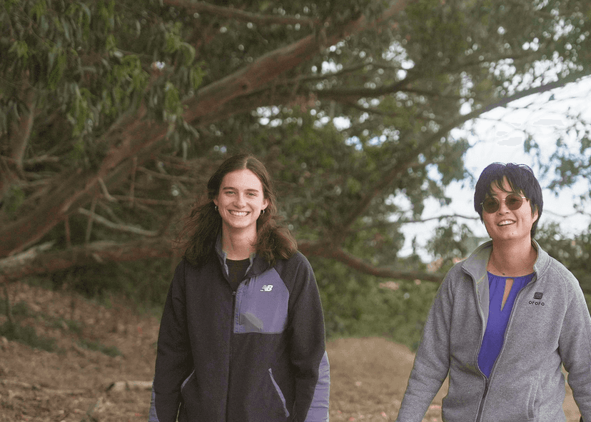 Team members outdoors